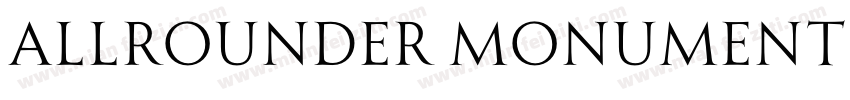 Allrounder Monument Medium字体转换